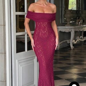 Stephanie Maxi Dress - Burgundy